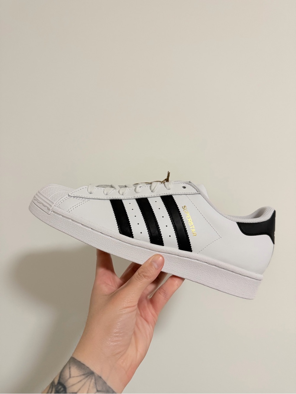 Adidas White & Black Superstar Sneaker size 8.5
